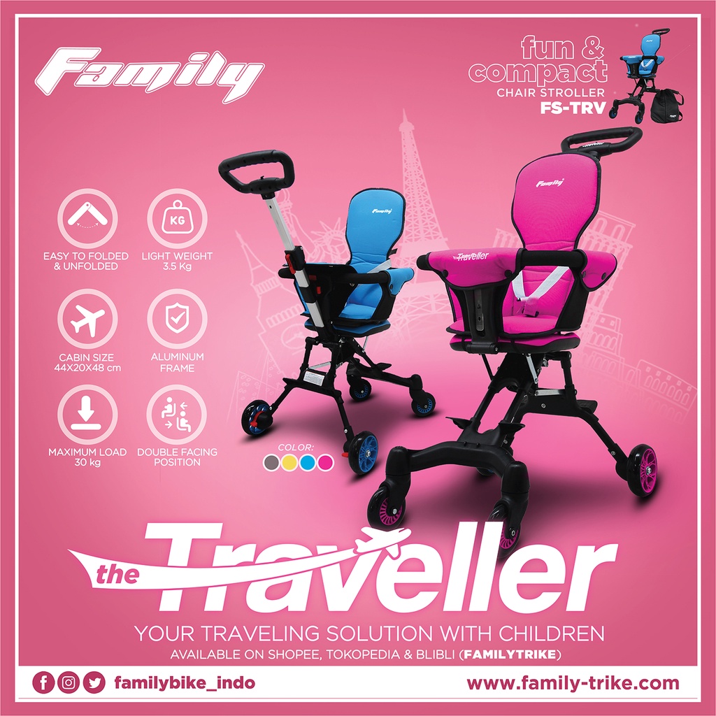 Baby Stroller Family Traveller Kursi Bayi Kereta Bayi Dorong Chair BabyChair Dudukan Dorongan