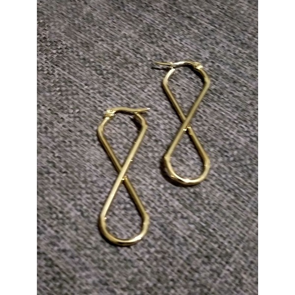 Anting titanium bulat besar model Hoop/ Punk 1. 2.3.4.5.6.7 cm Asli-7