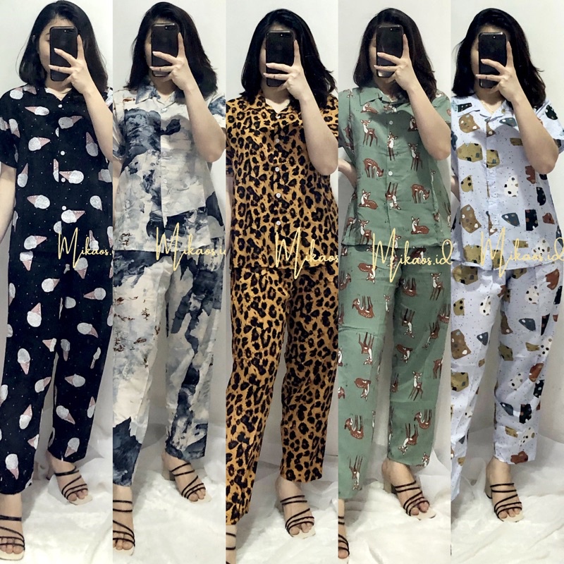 [New Arrival] Setelan Zoya Dewasa Busui Jumbo Kekinian / One Set Daily (Cod) Piyama Abstrak Premium