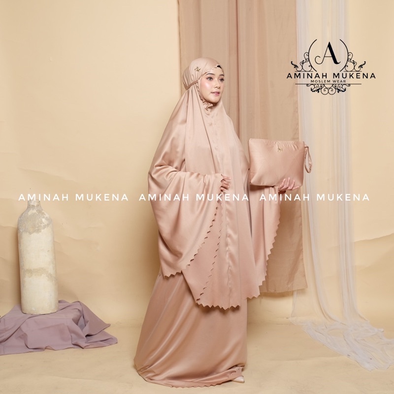 Mukena Dewasa Silky Traveling Daily Aminah Lasercut