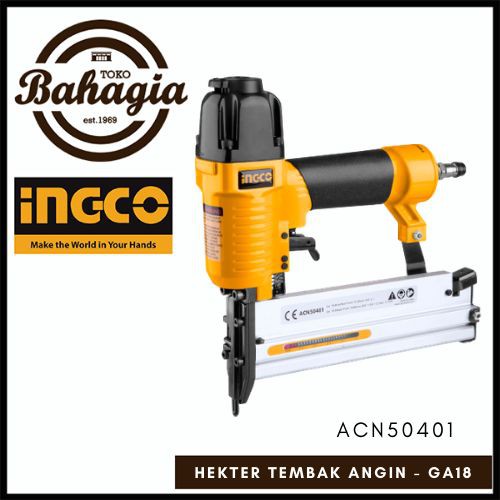 

GA18 AIR NAILER GUN STAPLES ANGIN HEKTER TEMBAK ANGIN 2 FUNGSI / HEKTER PAKU / STAPLES PAKU INGCO