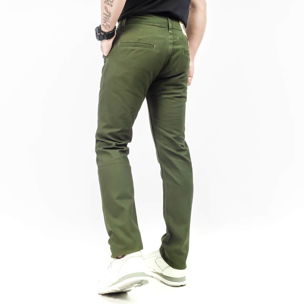 Gizmo Celana Chino Panjang Green Army