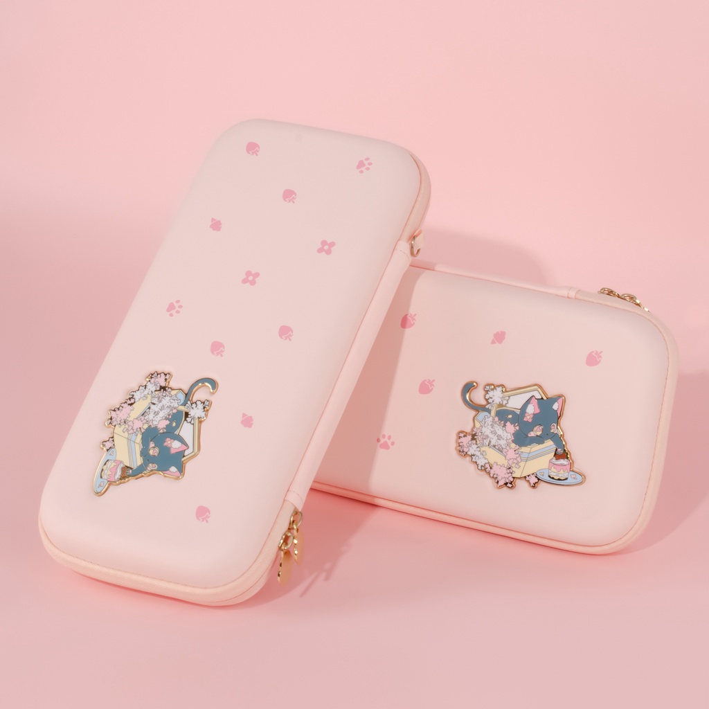 Tas Pelindung Penyimpanan Nintendo Switch V1 V2 / OLED Tema NEKO Cat