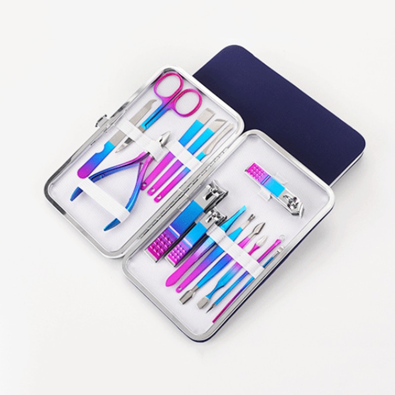 NelBeauty Gunting Kuku set PROFESIONAL SALON 15pcs  Nail Art Set presisi tinggi 555 777 Nail Clippers Sets High Precision Stainless Steel Nail Cutter Pedicure Kit Nail File Sharp Nail Scissors and Clipper hook Pliers Stainless Steel Manicure 15pcs Nail