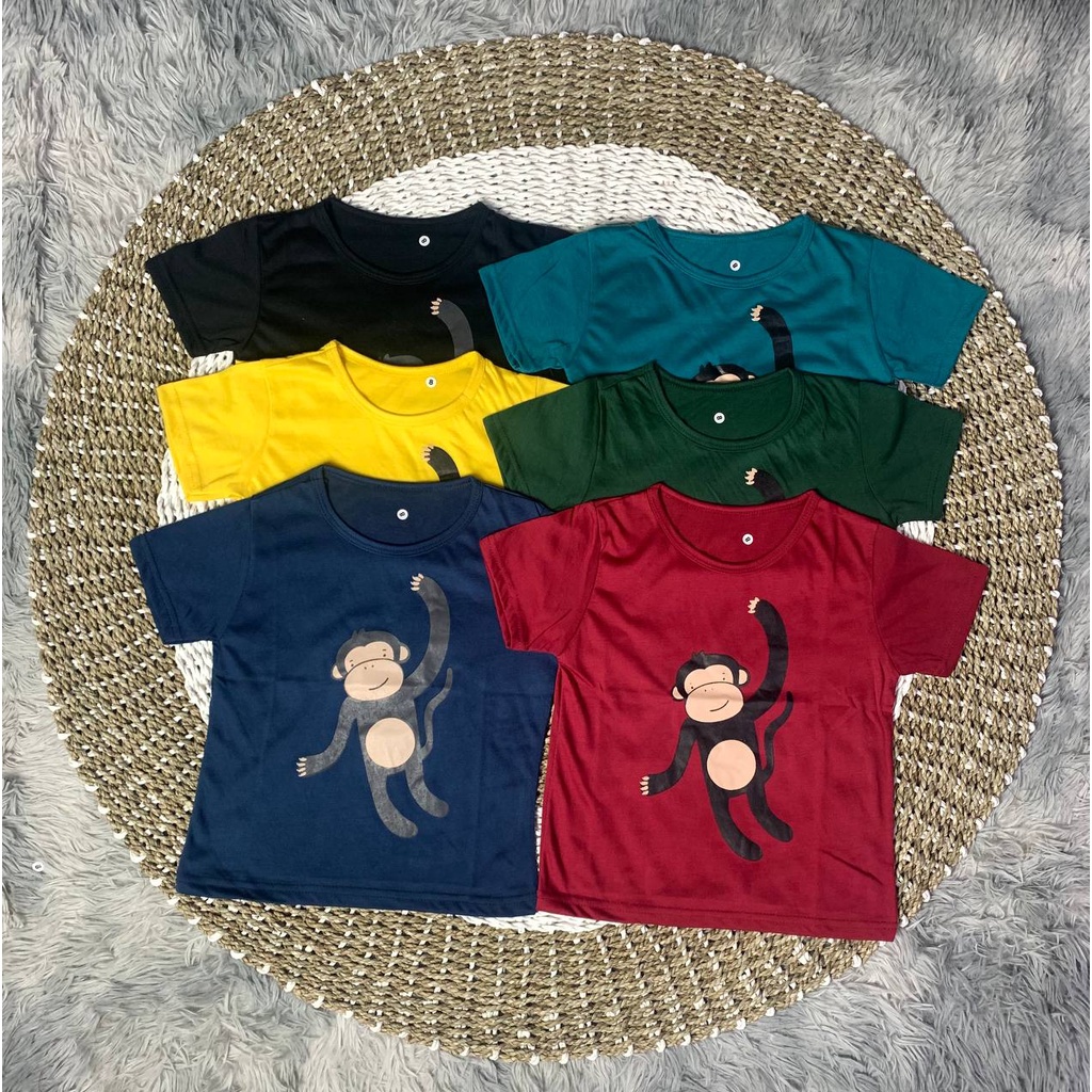 Baju Anak (MONKEY) Baju Distro Anak / Baju Anak Laki Laki Usia 1 - 6 Tahun Unisex