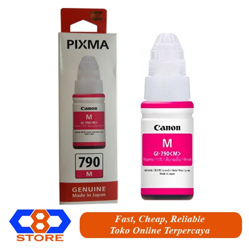 TINTA CANON 790 GI-790 GI790 GI 790 MAGENTA ORIGINAL RESMI