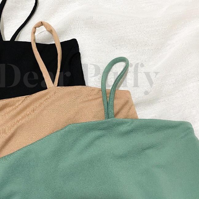 ☻ Plus Size Square Tank Top Khaki Big Size Kamisol Nude Pakaian Besar Tanktop Wanita XL XXL XXXL ✪