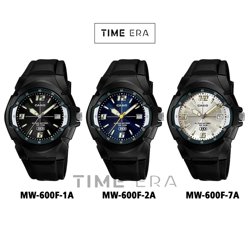 Casio Original (semua variasi) MW-600F / MW600F Jam Tangan Pria Analog Karet