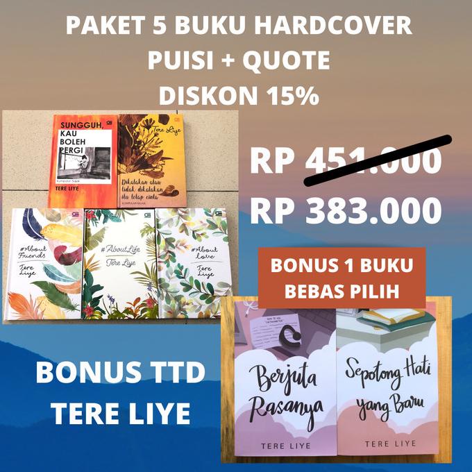 

COMBO 5 Buku Hardcover Puisi+Quote, Gratis 1 Buku DISKON