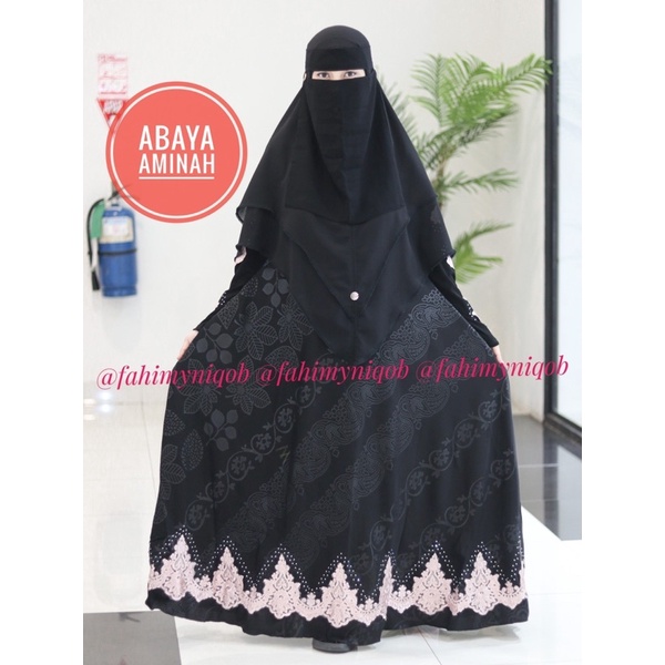 Abaya Aminah ori saudi embos fursan by fahimy niqob