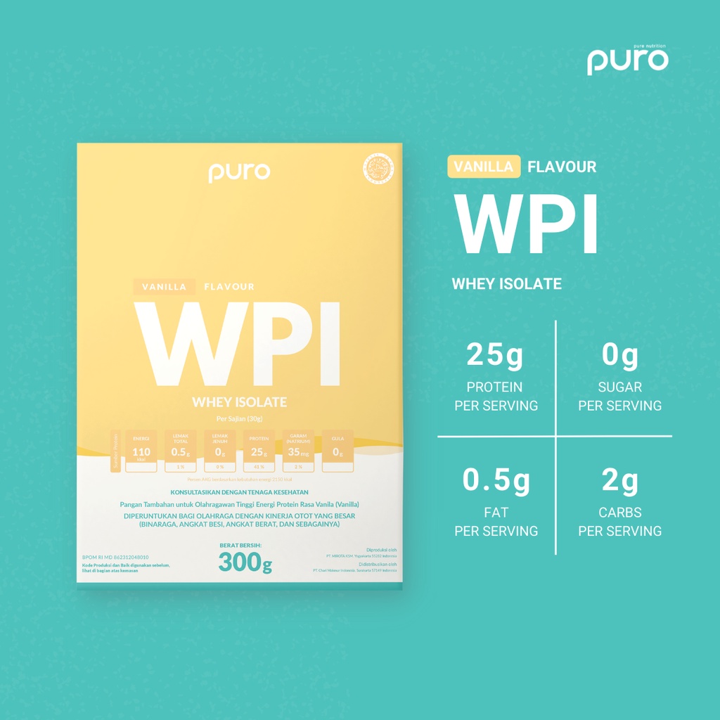 

PURO ISOPRO Whey Protein Isolate 90 92 susu protein 1.2kg