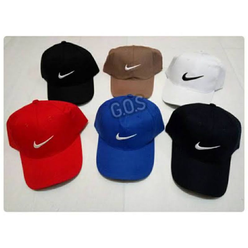 SM - Topi Baseball Nike Pria Polos Sport Hitam Premium Lokal Bandung Olahraga