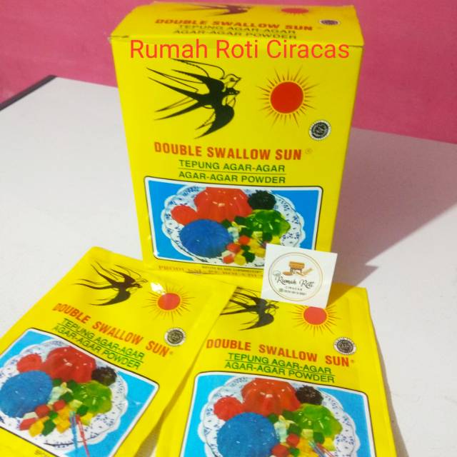 

AGAR AGAR SWALLOW PUTIH GLOBE PLAIN BUBUK TEPUNG POWDER BENING 7GR