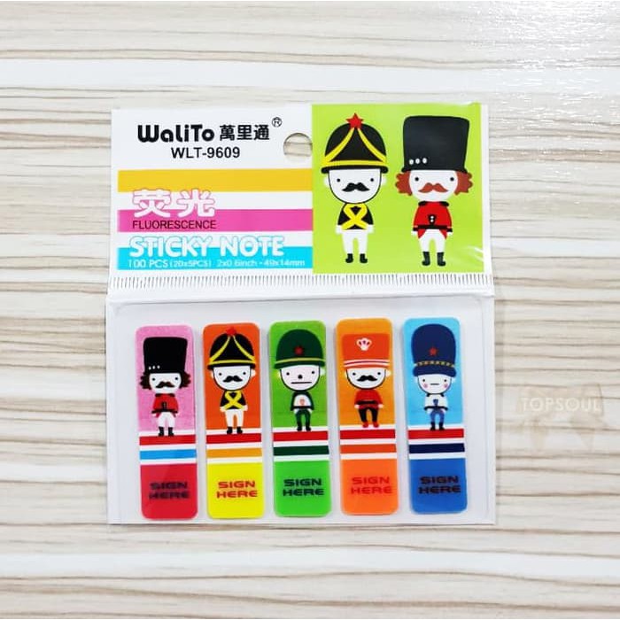 

Post It Plastik Prajurit / Pembatas Buku Karakter Soldier Sticky Notes