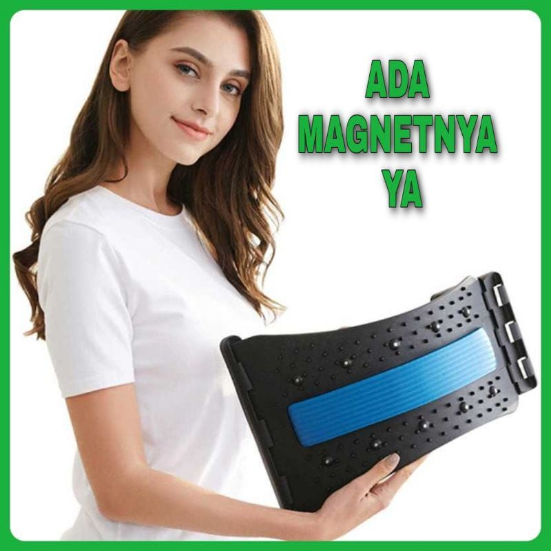 Sandaran Punggung Terapi Magnetik Biru - Sandaran Punggung Lumbar Spinal Support Terapi Sakit Pingga
