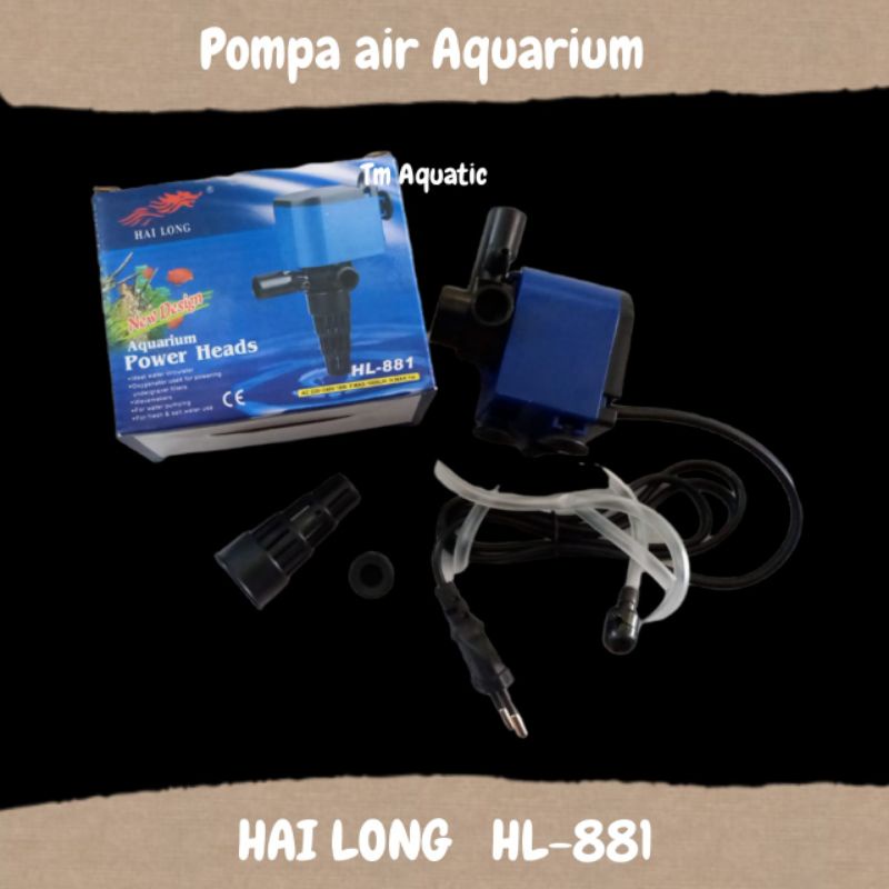 WATER PUMP/POMPA AQUARIUM HAI LONG HL-881 MURAH LENGKAP