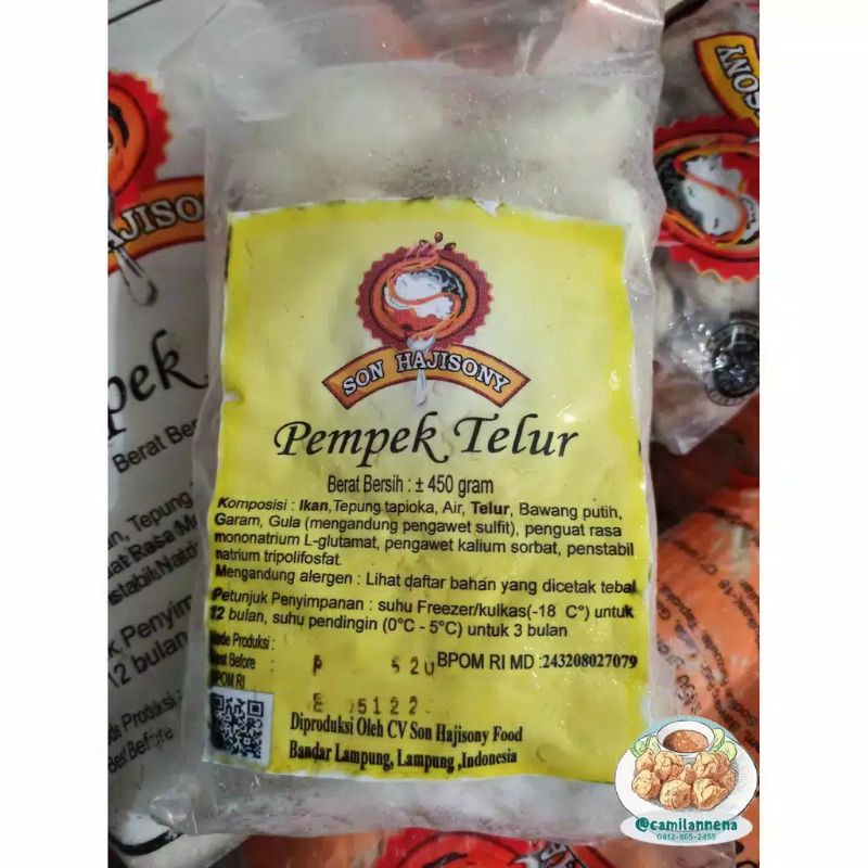 Pempek sony ( telur )