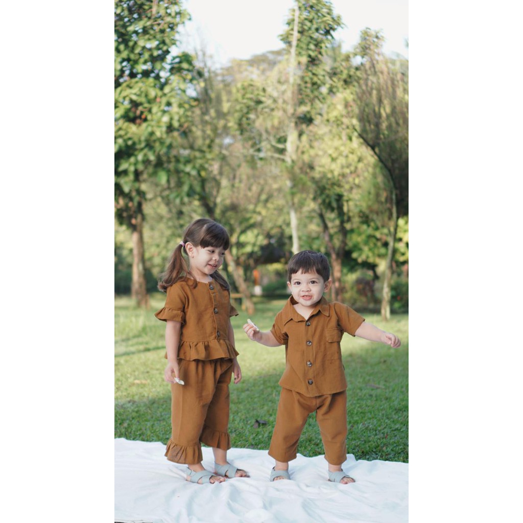 ZNLOVE -  AMANDA SET ARYA SET BY KALUNAKU - SETELAN ANAK - KEMEJA ANAK - BAJU LEBARAN