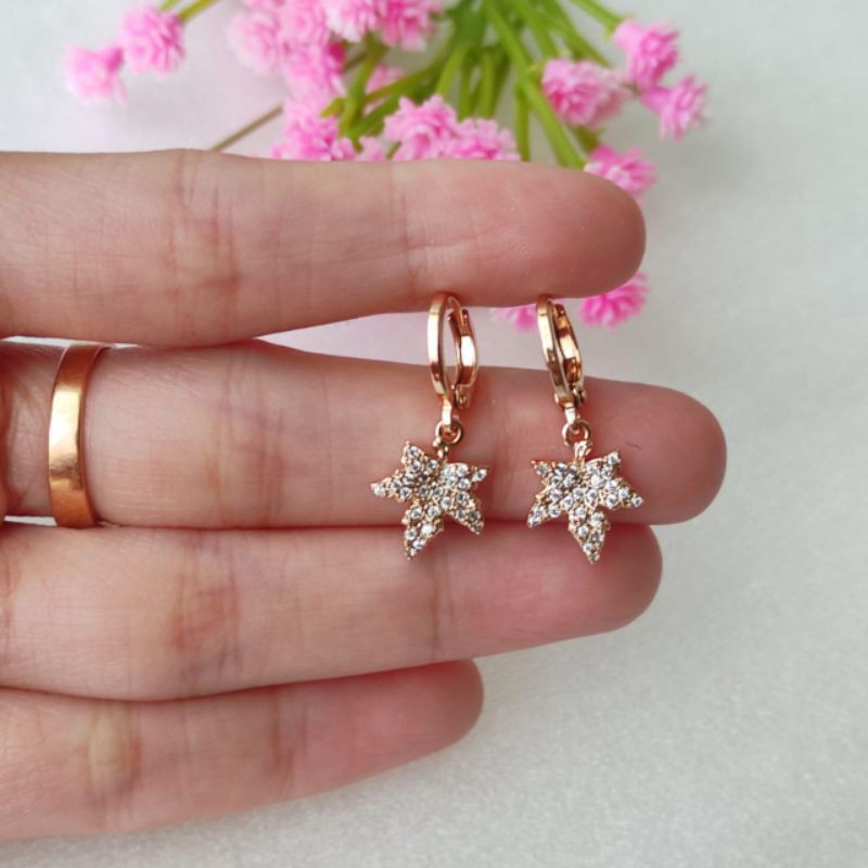 Anting Xuping Jepit Emas Anting Import Wanita