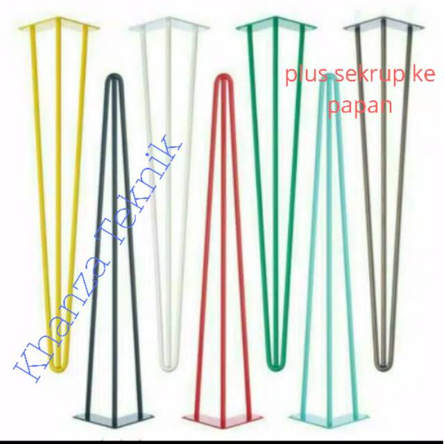 Kaki meja besi behel/ beton tinggi 30-100cm