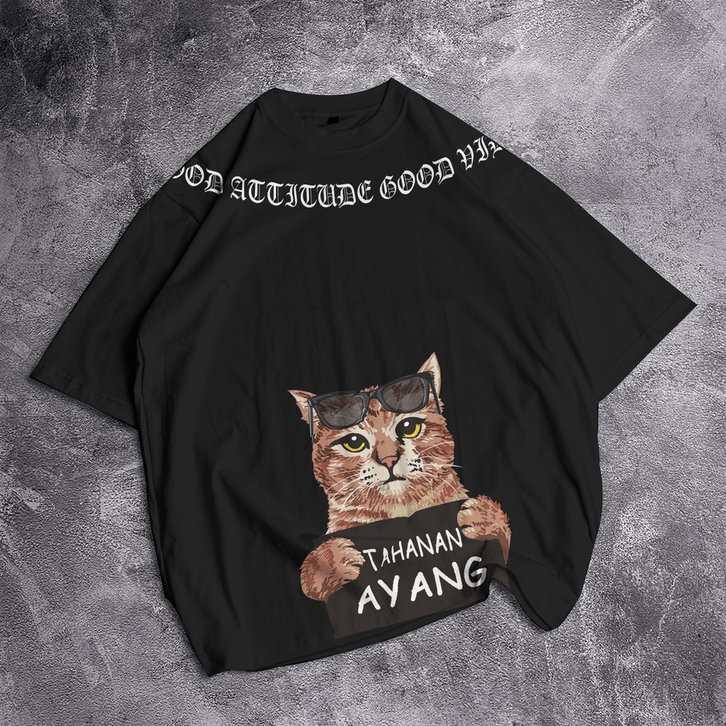 KOSPOLOSBDG KAOS OVERSIZE KUCING OREN V2 COD CASUAL UNISEX