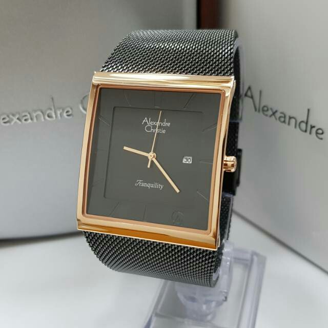 Alexandre Christie Pria AC8333 Black Rosegold Original