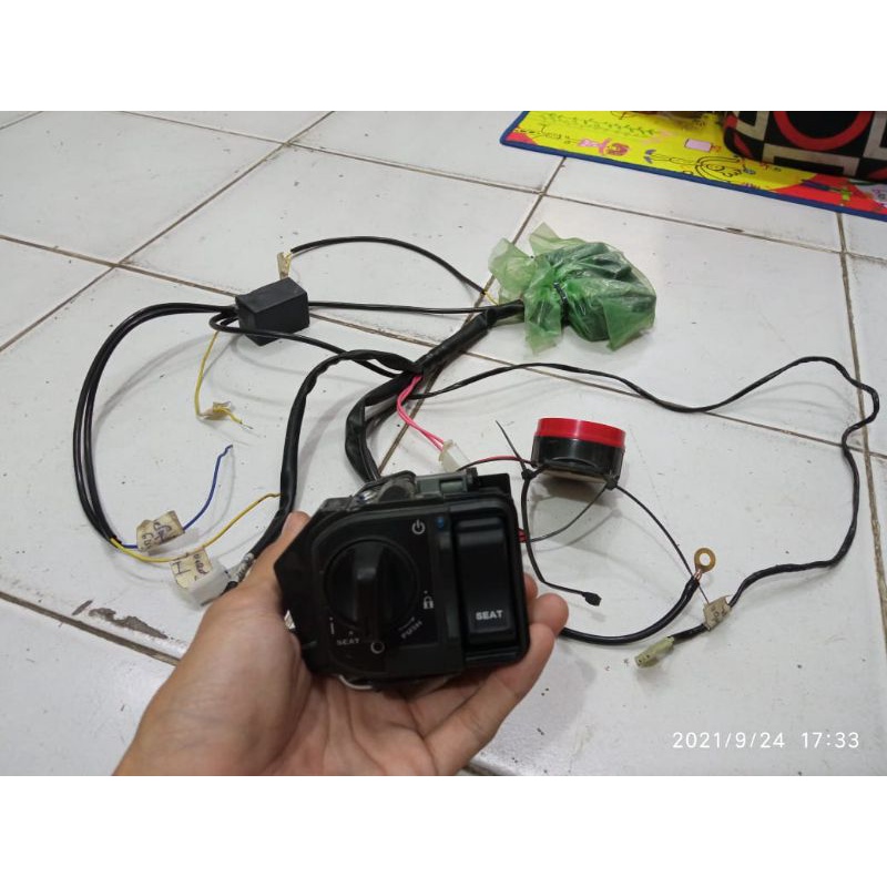 smartkey keyless vario 150 + modul scu pcx 150 bisa pasang untuk beat/beat street 2020/2021, genio, 