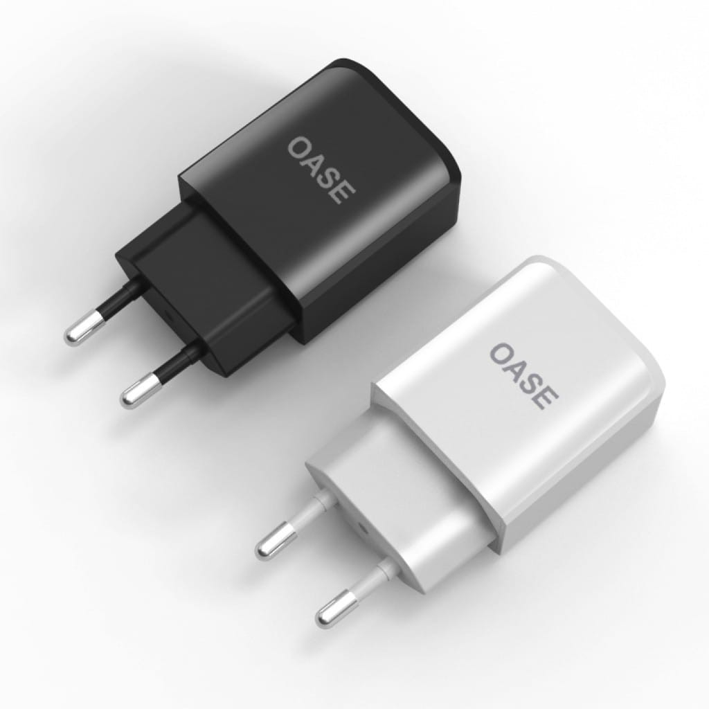 Kepala Charger OASE Power Adapter MD-Q3 Dual USB Fast Charging 5V/2A - Original Garansi Resmi