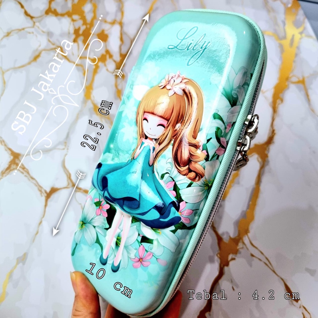 Tempat pensil Kotak pensil  3D Hardcase Lily Aster