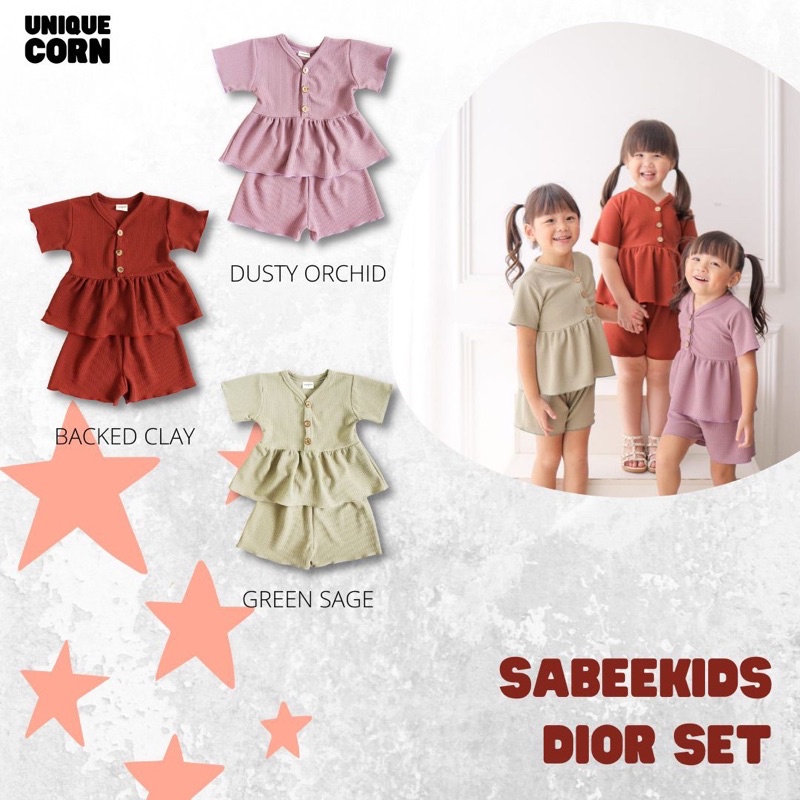 Dior set By Sabeekids | Setelan Peplum Knit Anak