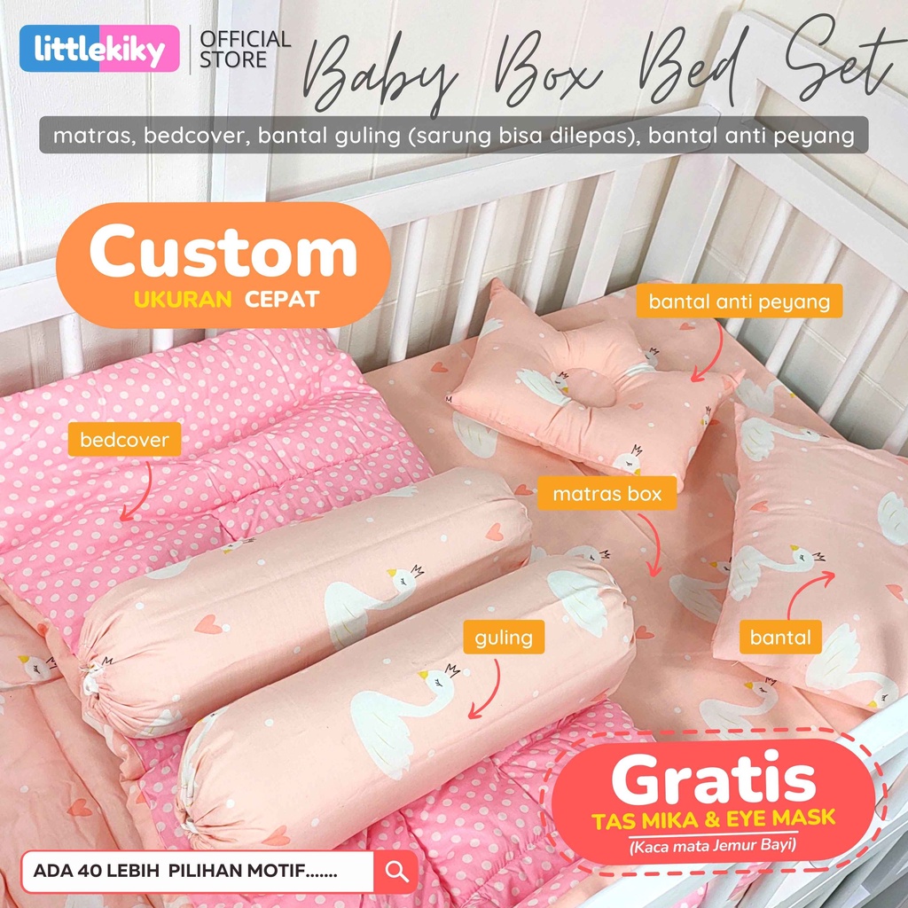 Paket Lengkap Kasur Box Bayi / Bedding Set Bayi Littlekiky