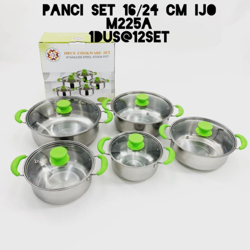 Ready Panci Susun Otsuka Tutup Kaca 1 Set isi 5 Merek BMW ukuran 16 /18/20/22/24 Murah COD Warna Ung