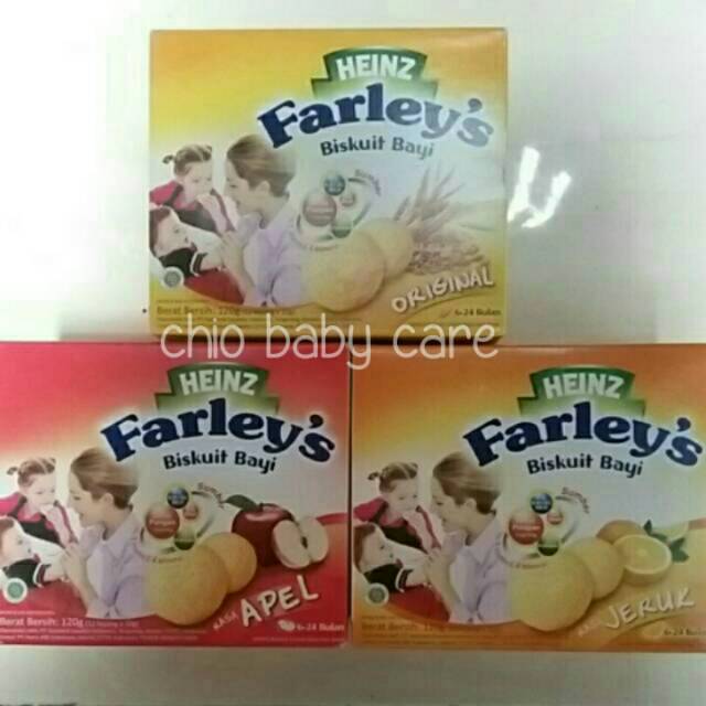 Heinz Farley 's Biskuit Bayi apel / jeruk / original 1-3 tahun