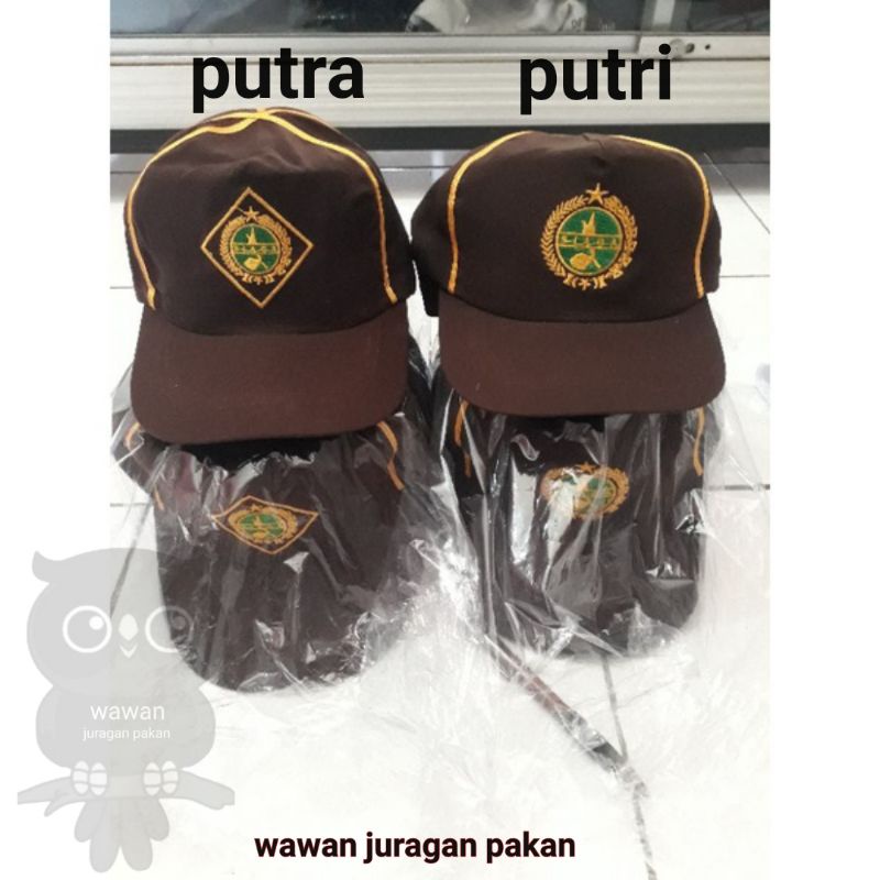 TOPI PRAMUKA SIAGA PUTRA DAN PUTRI BORDIR HALUS