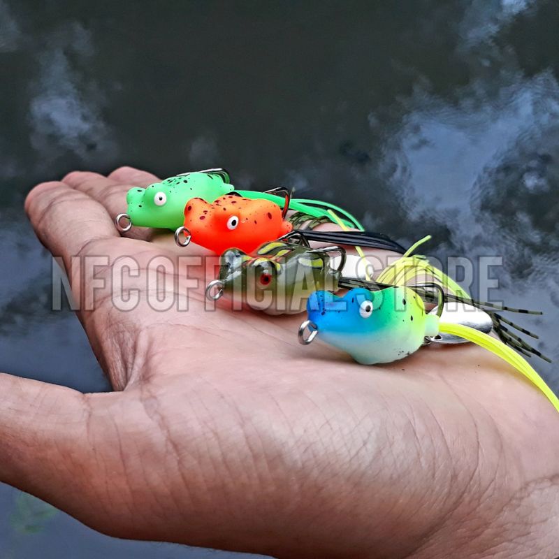 Soft frog mini 3 cm / 4,5 gram dengan ekor dan blade KILLER rekomendasi untuk Ultralight casting