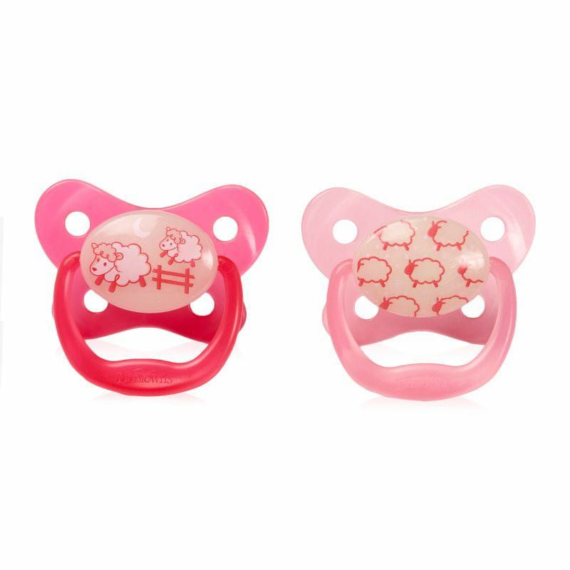 DR BROWNS Pacifier Glows In The Dark 0-6  6-12 m 2pcs Dr Brown dr brown’s