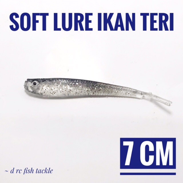 5 Pcs Soft Lure Ikan Teri Umpan Lunak Panjang 7 cm