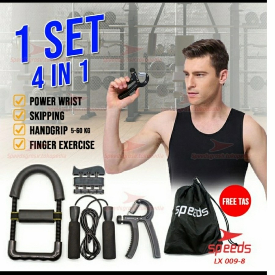 SET Hand grip Set 5-60Kg powerwrist Finger Exercise SPEEDS ORIGINAL LX09-8 / 011-6-4