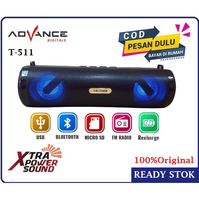 Speaker Portable Advance T-511 speaker bluetooth speaker mini portable super bass Original Bergarans