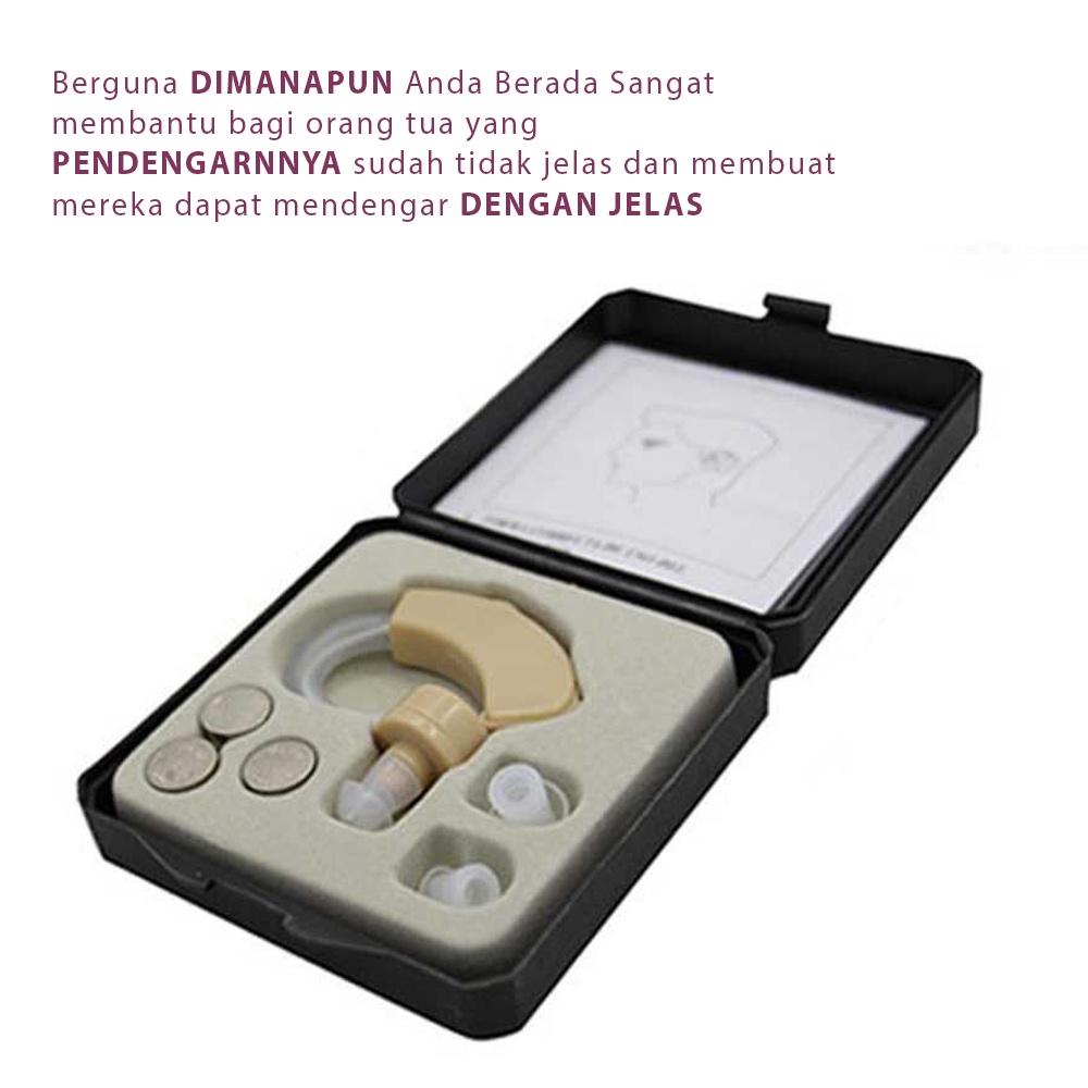 Alat Bantu Dengar Telinga Tuli Orang Tua Hearing Aid Pengeras Suara Tanpa Kabel Penguat Suara Untuk Mendengar