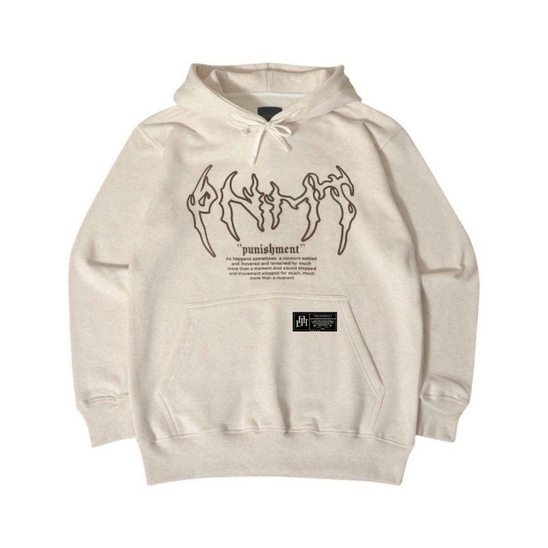 TURUN HARGA ! Hoodie Metal Aesthetic Pria Wanita Unisex Original Punishment Hoodie Cream Premium