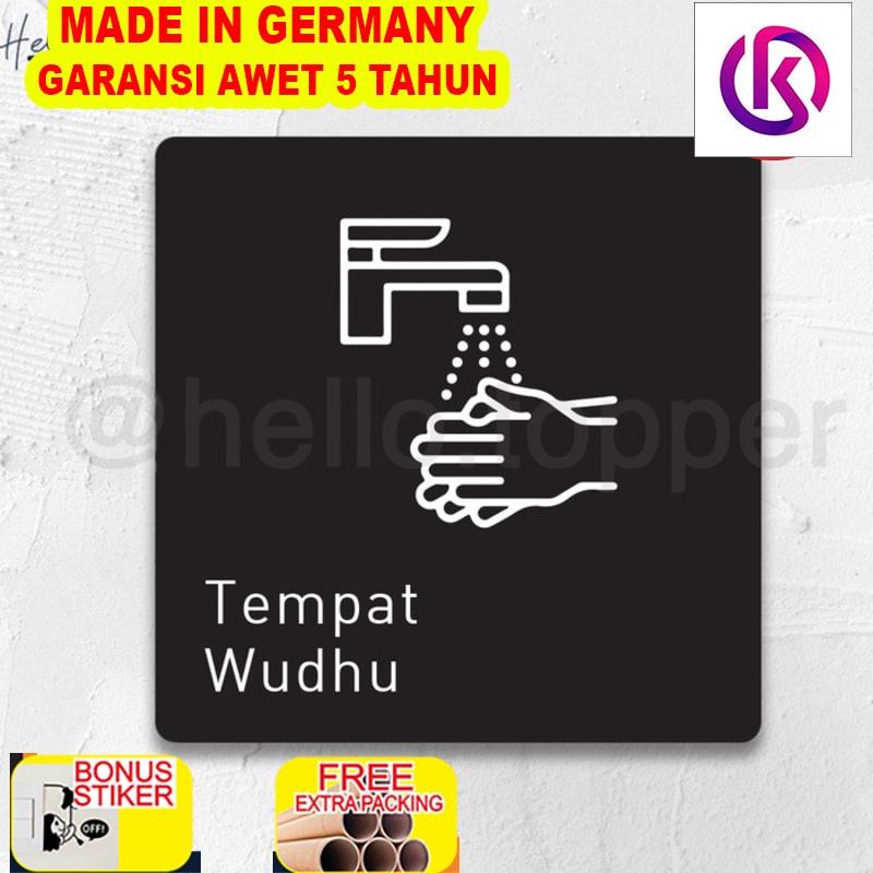 

Terlaris Sign Akrilik Tempat Wudhu Print | Sign Board Akrilik | Sign UV Print - Hitam 10x10