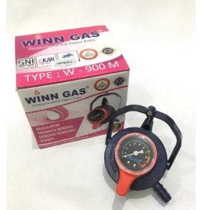 Regulator winn gas W-900 M regulator pengaman dan meteran Triple lock