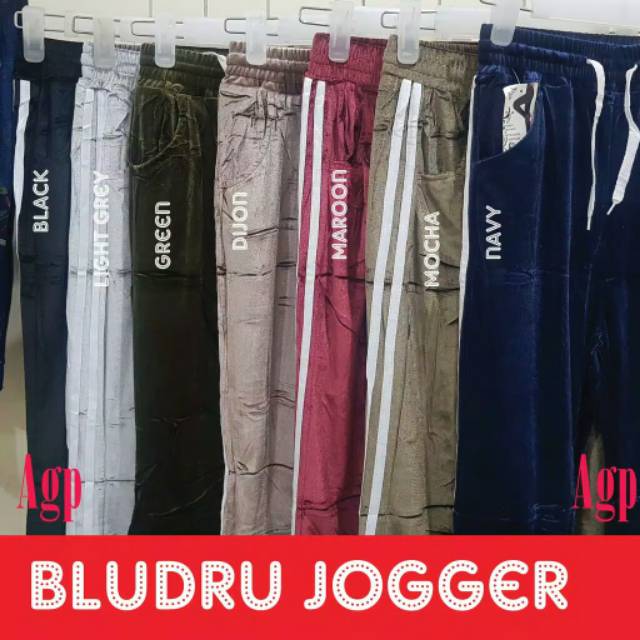 Jogger bludru jogger jumbo jogger wanita