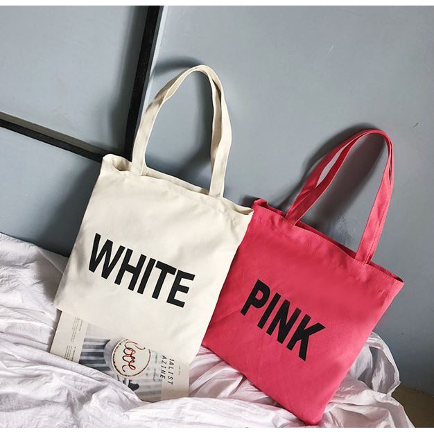 TSC - Tote Bag Kanvas Tas Tote Fashion Wanita Simple Tas Kuliah Hand Bag Import