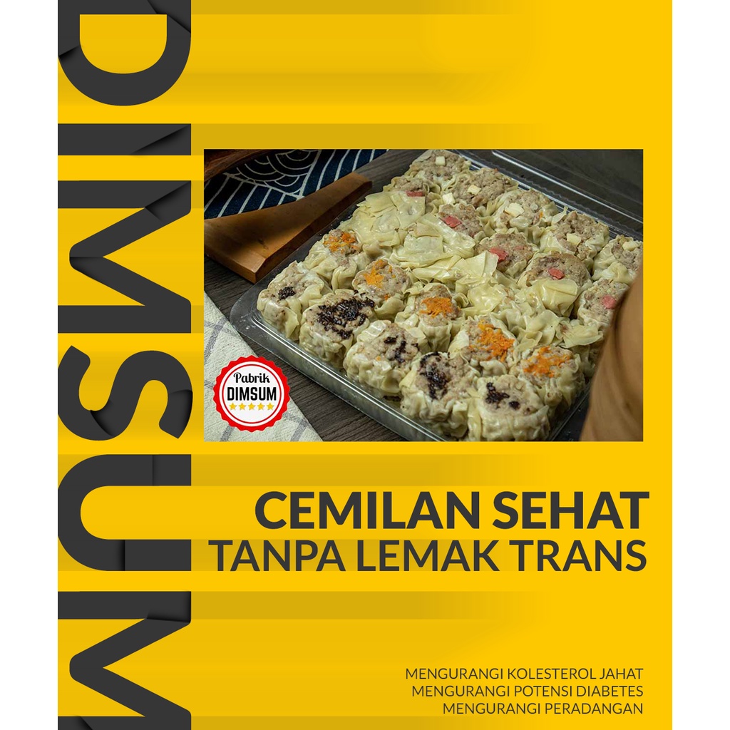 

Dimsum Ayam MIX MEDIUM "FLAMBOYAN" (Isi 50pcs) | PABRIK DIMSUM (FROZEN FOOD)