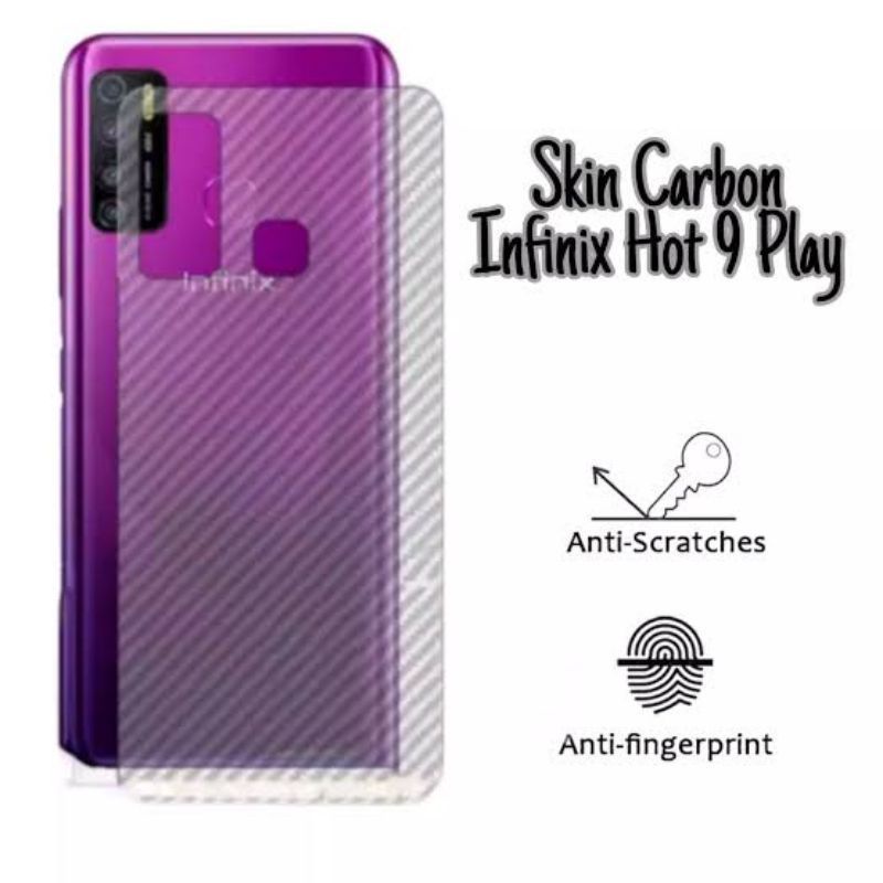 Garskin/Skin Carbon Infinix Note 8/Hot 9/Hot 9 Play/Hot 10/Hot 10 Play Anti Jamur