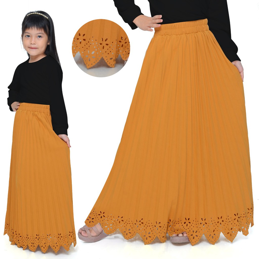Rok Plisket laser ANAKTERBARU - Rok Cut Motif Laser ANAK KEKINIAN