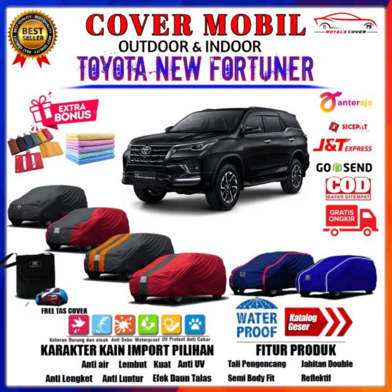 Bodi Cover Mobil Toyota ALL NEW FORTUNER 2021 / Sarung Toyota FORTUNER / Jas Mantel Penutup Anti Air