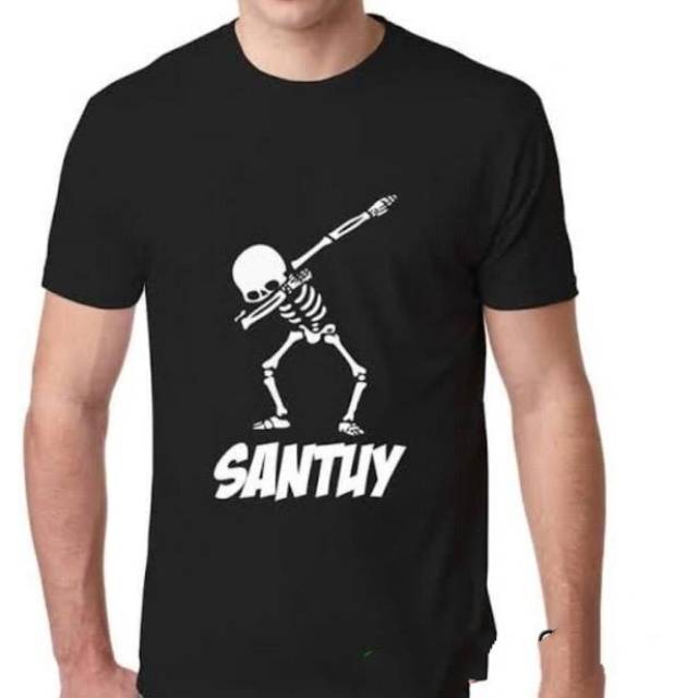 KAOS COMBED SANTUY DAB TENGKORAK DAB SANTUY SANTAI COMBED 30S BAJU TSHIRT DISTRO